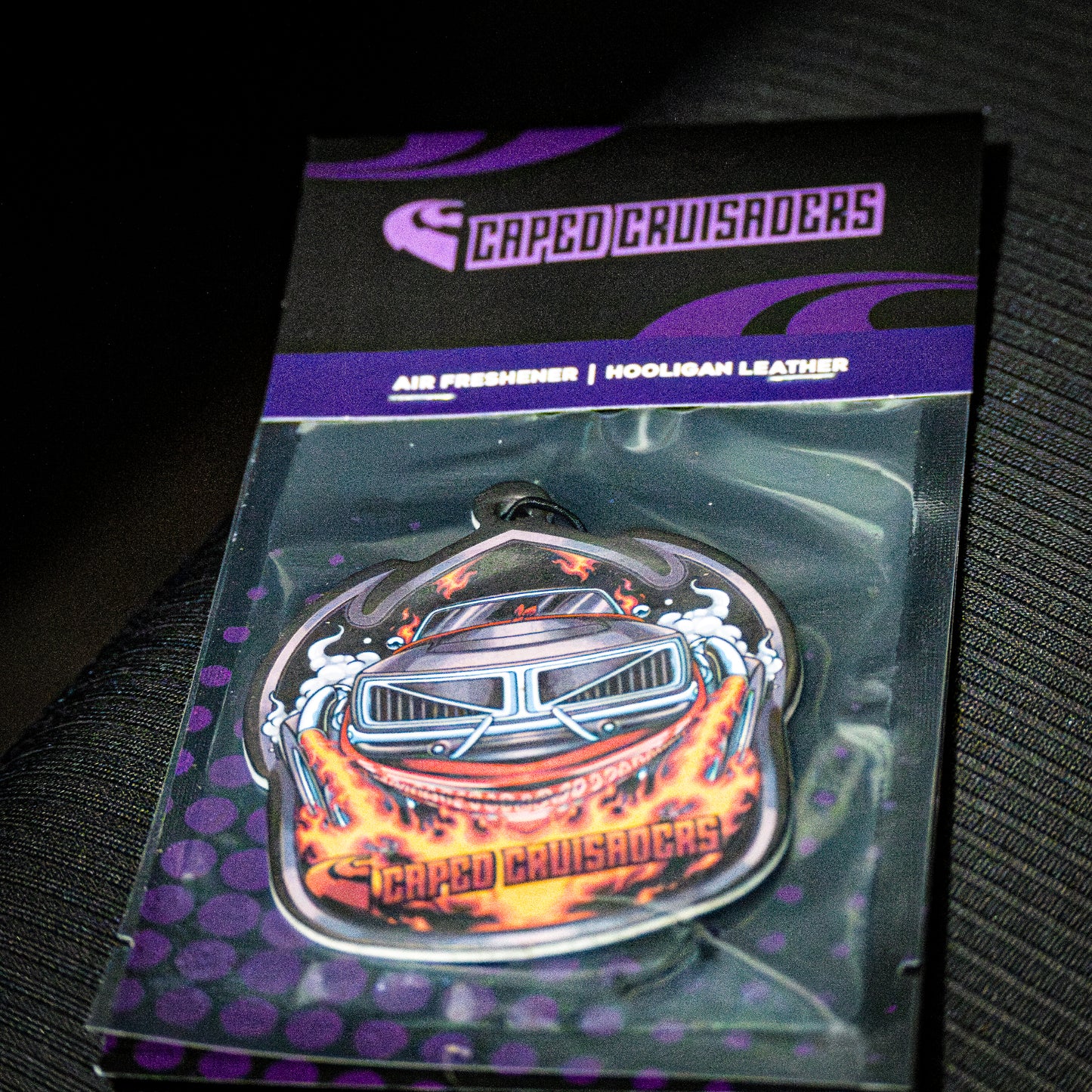 Car Air Freshener Hooligan Leather Scent - V8 Anti-Hero Design