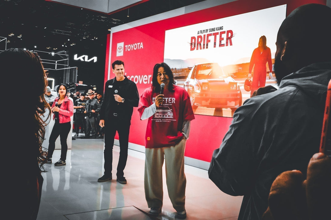 Sung Kang promotes Drifter movie at 2026 NY Auto Show